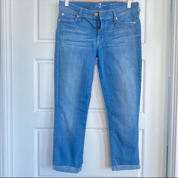 7 For All Mankind Denim - 7 FOR ALL MANKIND - skinny cropped jeans